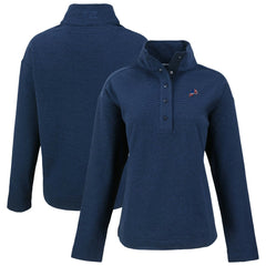 Detroit Lions Cutter & Buck Women's Hunts Point Eco Half-Snap Sweatshirt - Navy for sale
