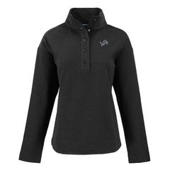 Detroit Lions Cutter & Buck Women's Hunts Point Eco Half-Snap Sweatshirt - Black for sale