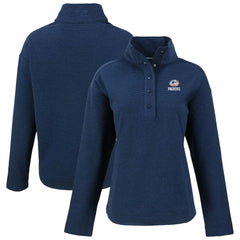 Green Bay Packers Cutter & Buck Women's Hunts Point Eco Half-Snap Sweatshirt - Navy discount
