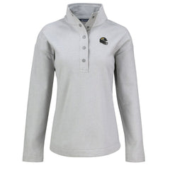 Jacksonville Jaguars Cutter & Buck Women's Hunts Point Eco Half-Snap Sweatshirt - Gray outlet