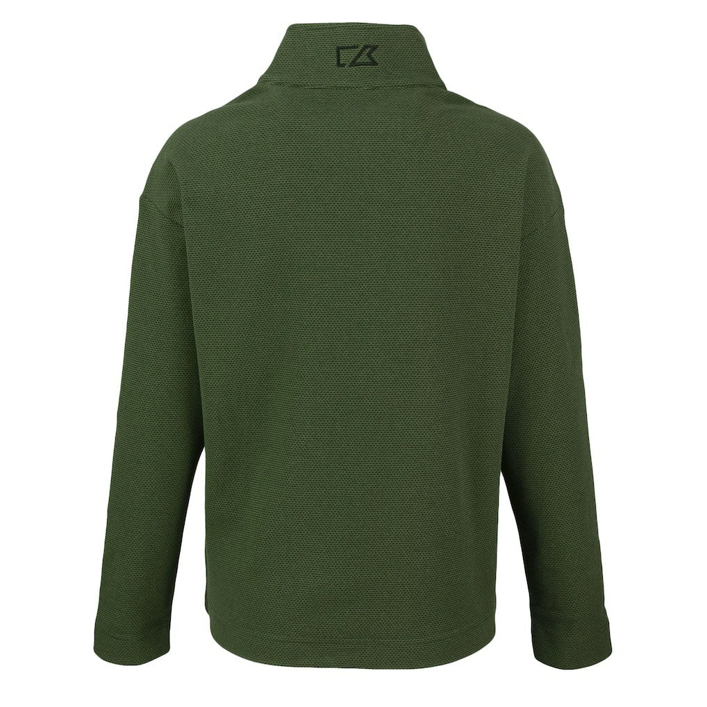 Denver Broncos Cutter & Buck Women's Hunts Point Eco Half-Snap Sweatshirt - Green for sale