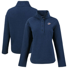 Kansas City Chiefs Cutter & Buck Women's Hunts Point Eco Half-Snap Sweatshirt - Navy outlet