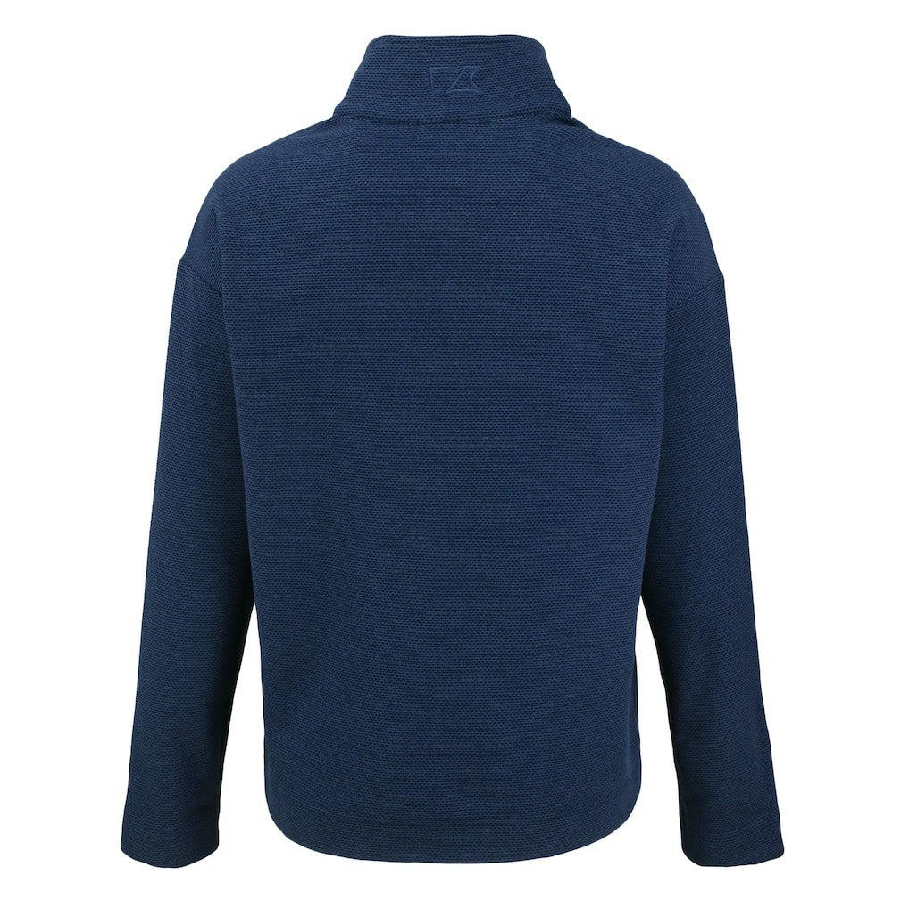 Los Angeles Chargers Cutter & Buck Women's Hunts Point Eco Half-Snap Sweatshirt - Navy for sale