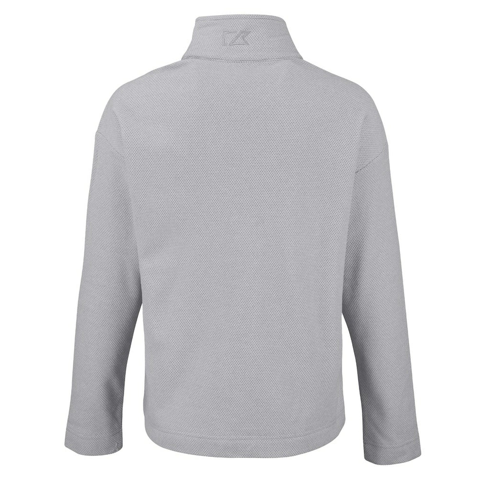 San Francisco 49ers Cutter & Buck Women's Hunts Point Eco Half-Snap Sweatshirt - Gray for sale