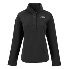 Seattle Seahawks Cutter & Buck Women's Hunts Point Eco Half-Snap Sweatshirt - Black cheap