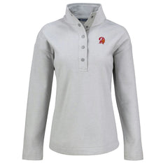 Tampa Bay Buccaneers Cutter & Buck Women's Hunts Point Eco Half-Snap Sweatshirt - Gray on sale