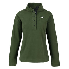 Washington Commanders Cutter & Buck Women's Hunts Point Eco Half-Snap Sweatshirt - Green discount