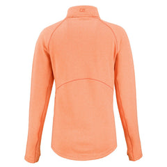 Cincinnati Bengals Cutter & Buck Women's Peshastin Eco Fleece Recycled Tri-Blend Raglan Half-Zip Jacket - Heather Orange outlet