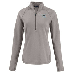 Carolina Panthers Cutter & Buck Women's Peshastin Eco Fleece Recycled Tri-Blend Raglan Half-Zip Jacket - Heather Gray discount