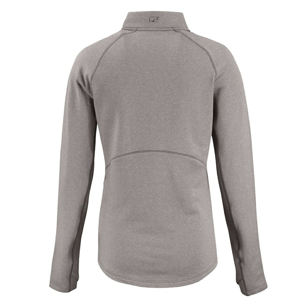 Cincinnati Bengals Cutter & Buck Women's Americana Peshastin Eco Fleece Recycled Tri-Blend Raglan Half-Zip Jacket - Heather Gray online
