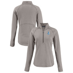 Detroit Lions Cutter & Buck Women's Peshastin Eco Fleece Recycled Tri-Blend Raglan Half-Zip Jacket - Heather Gray online