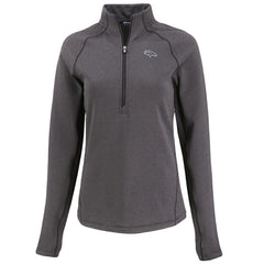 Denver Broncos Cutter & Buck Women's Peshastin Eco Fleece Recycled Tri-Blend Raglan Half-Zip Jacket - Heather Black discount