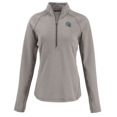 Detroit Lions Cutter & Buck Women's Peshastin Eco Fleece Recycled Tri-Blend Raglan Half-Zip Jacket - Heather Gray online