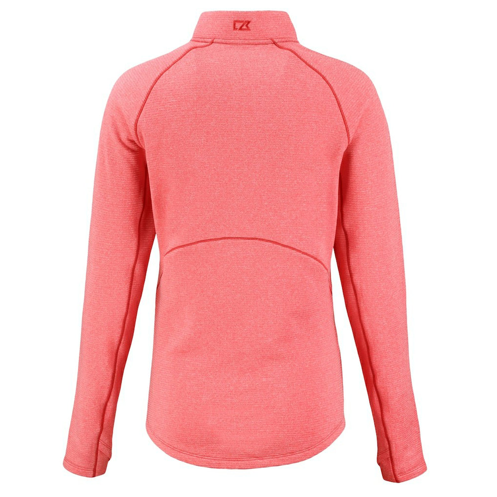 Kansas City Chiefs Cutter & Buck Women's Peshastin Eco Fleece Recycled Tri-Blend Raglan Half-Zip Jacket - Heather Red sale