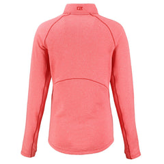 Kansas City Chiefs Cutter & Buck Women's Peshastin Eco Fleece Recycled Tri-Blend Raglan Half-Zip Jacket - Heather Red sale