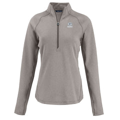 Green Bay Packers Cutter & Buck Women's Peshastin Eco Fleece Recycled Tri-Blend Raglan Half-Zip Jacket - Heather Gray sale