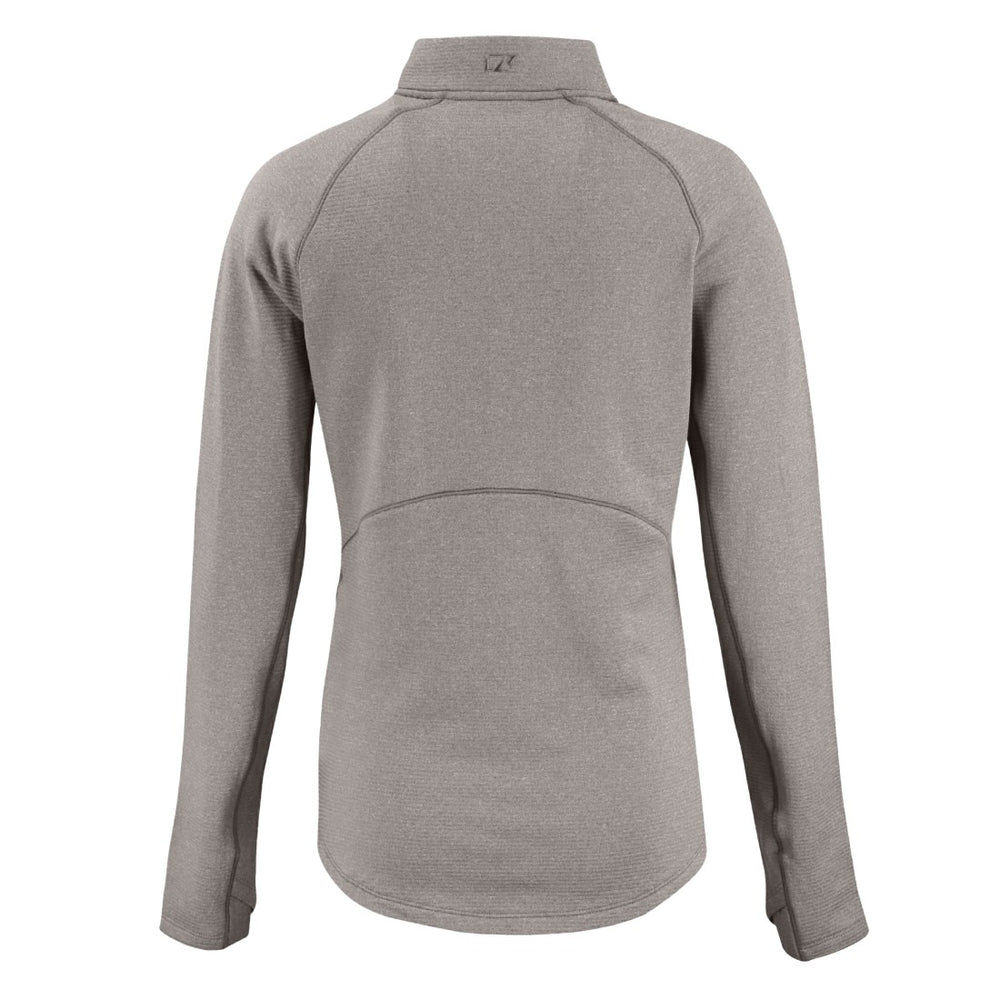 Green Bay Packers Cutter & Buck Women's Peshastin Eco Fleece Recycled Tri-Blend Raglan Half-Zip Jacket - Heather Gray sale