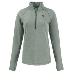 Green Bay Packers Cutter & Buck Women's Peshastin Eco Fleece Recycled Tri-Blend Raglan Half-Zip Jacket - Heather Green on sale