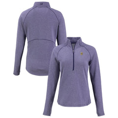 Minnesota Vikings Cutter & Buck Women's Peshastin Eco Fleece Recycled Tri-Blend Raglan Half-Zip Jacket - Heather Purple online