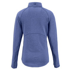 New England Patriots Cutter & Buck Women's Peshastin Eco Fleece Recycled Tri-Blend Raglan Half-Zip Jacket - Heather Royal outlet