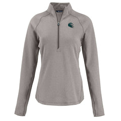Philadelphia Eagles Cutter & Buck Women's Peshastin Eco Fleece Recycled Tri-Blend Raglan Half-Zip Jacket - Heather Gray sale