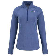 Seattle Seahawks Cutter & Buck Women's Peshastin Eco Fleece Recycled Tri-Blend Raglan Half-Zip Jacket - Heather Royal cheap
