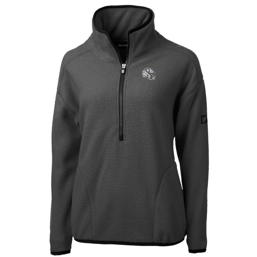 Indianapolis Colts Cutter & Buck Women's Helmet Cascade Eco Sherpa Fleece Half-Zip Jacket - Charcoal for sale