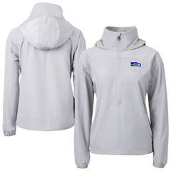 Seattle Seahawks Cutter & Buck Women's Charter Eco Recycled Half-Zip Hooded Anorak Jacket - Gray discount