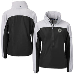 Las Vegas Raiders Cutter & Buck Women's Charter Eco Recycled Half-Zip Hooded Anorak Jacket - Black online