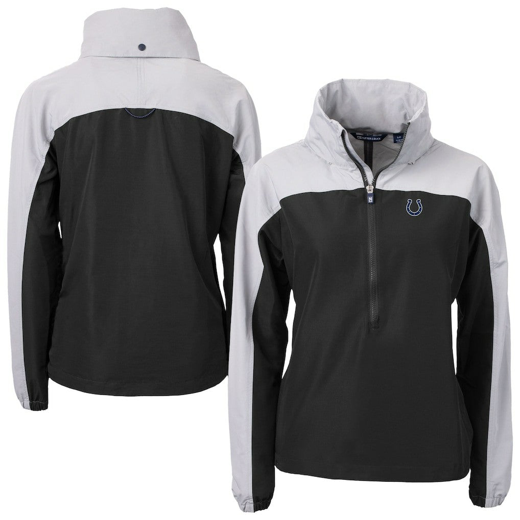 Indianapolis Colts Cutter & Buck Women's Charter Eco Recycled Half-Zip Hooded Anorak Jacket - Black online