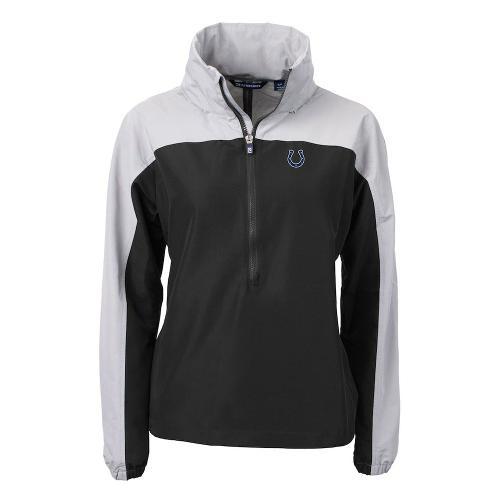 Indianapolis Colts Cutter & Buck Women's Charter Eco Recycled Half-Zip Hooded Anorak Jacket - Black online