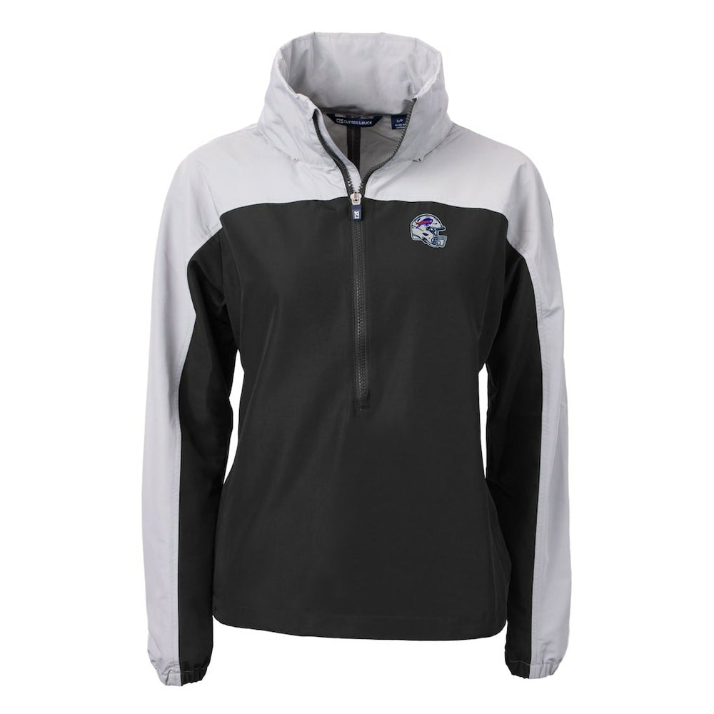 Buffalo Bills Cutter & Buck Women's Charter Eco Recycled Half-Zip Hooded Anorak Jacket - Black discount