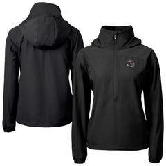 Baltimore Ravens Cutter & Buck Women's Charter Eco Recycled Half-Zip Hooded Anorak Jacket - Black on sale