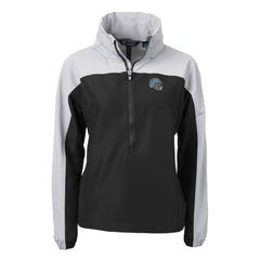 Detroit Lions Cutter & Buck Women's Charter Eco Recycled Half-Zip Hooded Anorak Jacket - Black sale