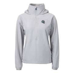 Detroit Lions Cutter & Buck Women's Charter Eco Recycled Half-Zip Hooded Anorak Jacket - Gray cheap