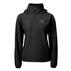 Jacksonville Jaguars Cutter & Buck Women's Charter Eco Recycled Half-Zip Hooded Anorak Jacket - Black on sale