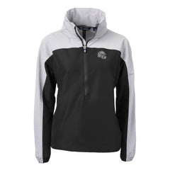 Las Vegas Raiders Cutter & Buck Women's Charter Eco Recycled Half-Zip Hooded Anorak Jacket - Black on sale