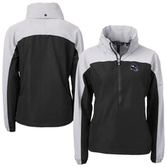 Minnesota Vikings Cutter & Buck Women's Charter Eco Recycled Half-Zip Hooded Anorak Jacket - Black cheap