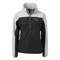 Minnesota Vikings Cutter & Buck Women's Charter Eco Recycled Half-Zip Hooded Anorak Jacket - Black cheap