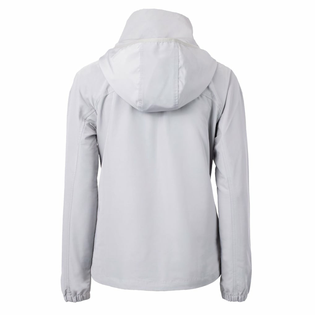 New England Patriots Cutter & Buck Women's Charter Eco Recycled Half-Zip Hooded Anorak Jacket - Gray online