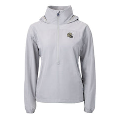 New Orleans Saints Cutter & Buck Women's Charter Eco Recycled Half-Zip Hooded Anorak Jacket - Gray discount