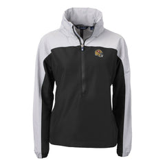 San Francisco 49ers Cutter & Buck Women's Charter Eco Recycled Half-Zip Hooded Anorak Jacket - Black on sale