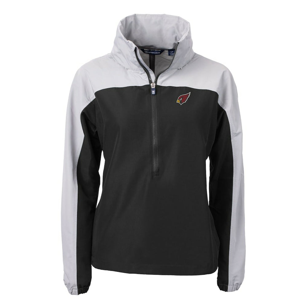 Arizona Cardinals Cutter & Buck Women's Charter Eco Recycled Half-Zip Hooded Anorak Jacket - Black sale