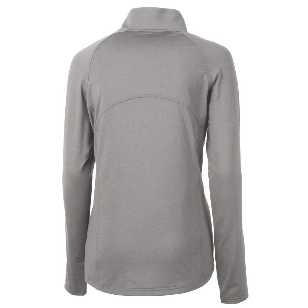 Chicago Bears Cutter & Buck Women's Adapt Eco Knit Stretch Recycled Raglan Half-Zip Top - Gray on sale