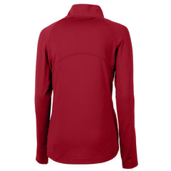 San Francisco 49ers Cutter & Buck Women's Adapt Eco Knit Stretch Recycled Raglan Half-Zip Top - Red sale