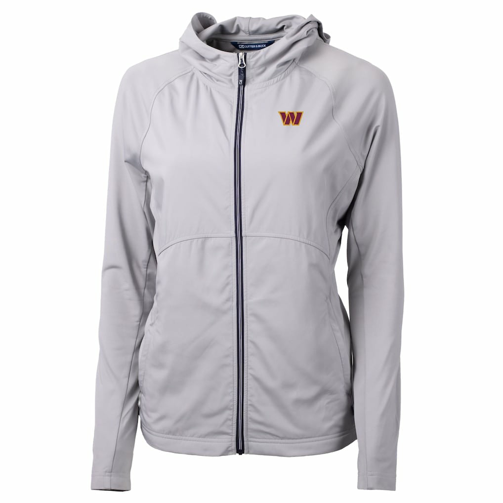 Washington Commanders Cutter & Buck Women's Primary Adapt Eco Knit Hybrid Recycled Full-Zip Jacket - Gray cheap