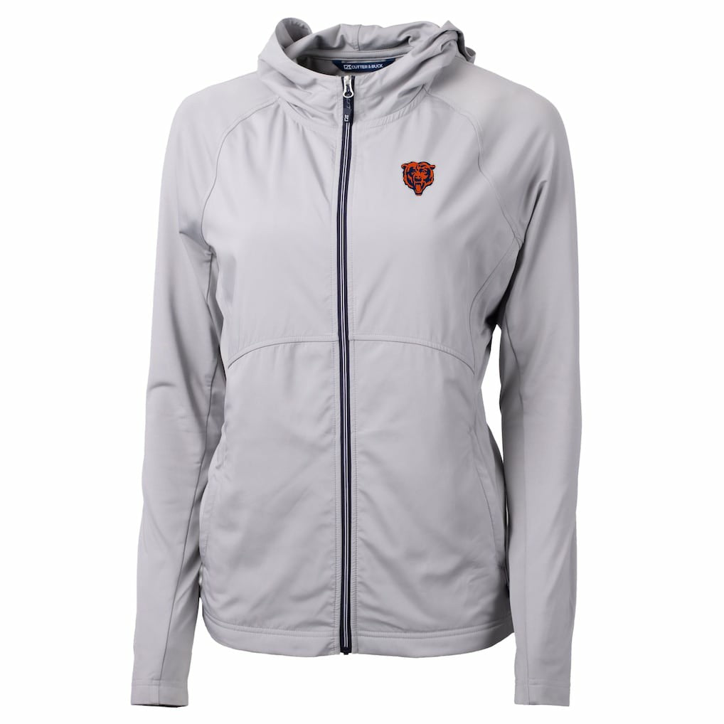 Chicago Bears Cutter & Buck Women's Adapt Eco Knit Hybrid Recycled Full-Zip Jacket - Gray sale