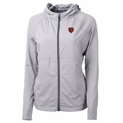 Chicago Bears Cutter & Buck Women's Adapt Eco Knit Hybrid Recycled Full-Zip Jacket - Gray sale