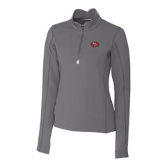 San Francisco 49ers Cutter & Buck Women's Traverse Stretch Quarter-Zip Pullover Top - Gray cheap