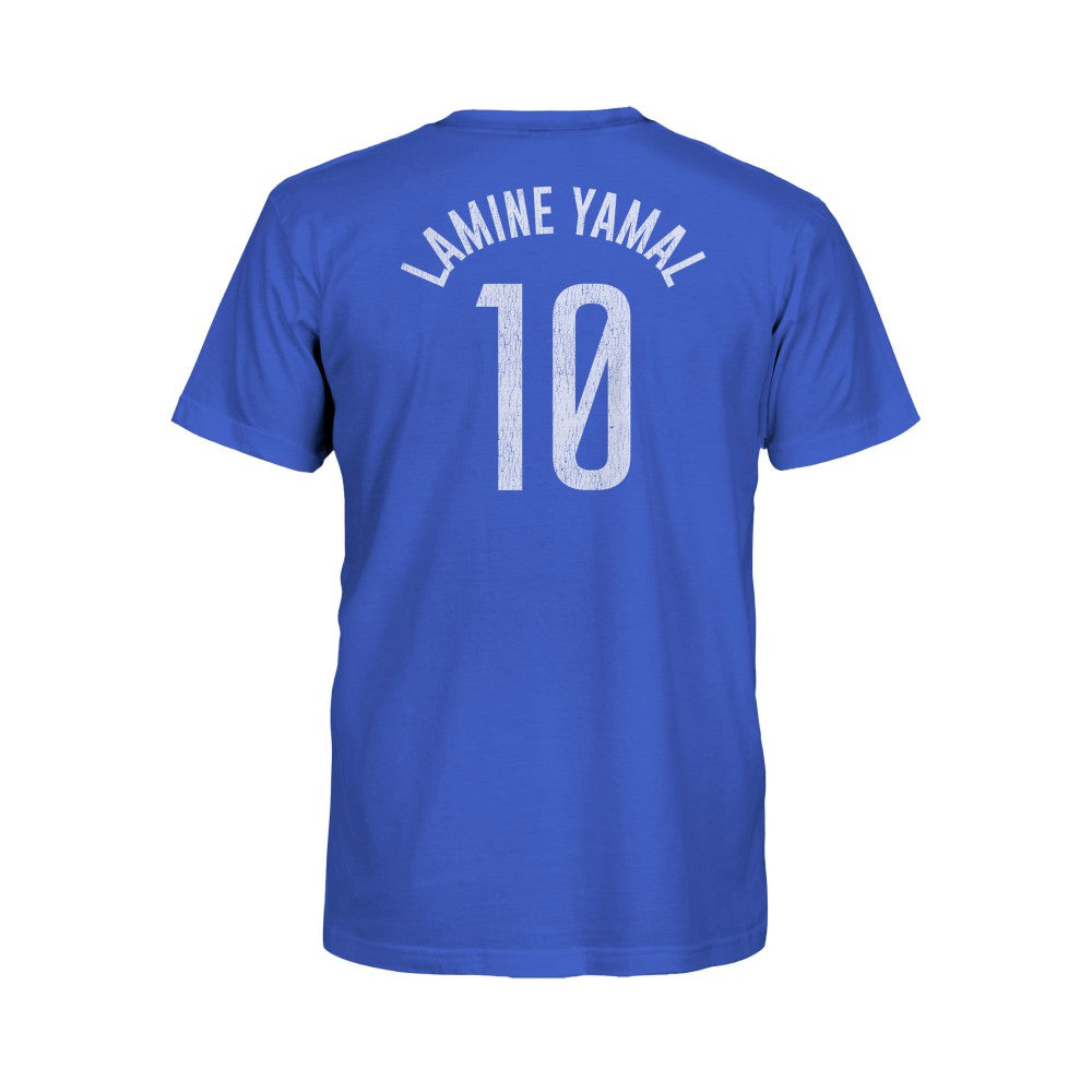 Lamine Yamal Barcelona 1863FC Youth Player Name & Number T-Shirt - Blue online